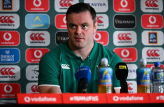 1 February 2026; James Ryan during an Ireland Rugby media conference at The Campus in Quinta do Lago, Portugal. Photo by Brendan Moran/Sportsfile