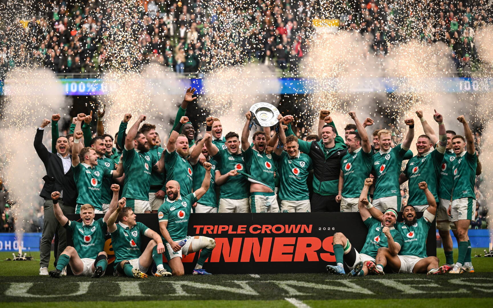 Ireland Celebrate Triple Crown Success Following Bonus Point Victory
