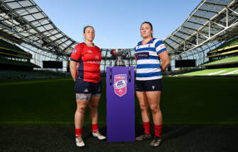 Women's Division final captains Chloe Pearse and Hannah O'Connor