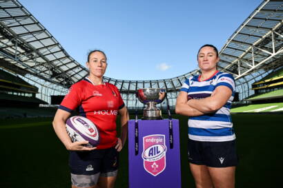 Women's Division final captains Chloe Pearse and Hannah O'Connor